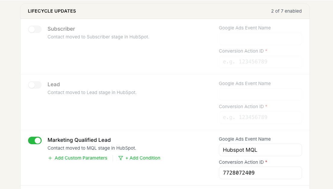 Enabling lifecycle event tracking in FunnelTrack